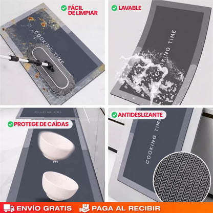 Alfombras Antideslizantes Súper Absorbentes para Cocina y Baño – Combo x2